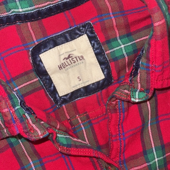 Hollister 3/20$ Flannel Women’s Shirt Small Green And Red 🍭 3 for 20$ - Picture 3 of 3